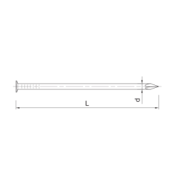GWOŹDZIE GŁADKIE BUDOWLANE 7,0x225mm 9 CALI [1 kg]