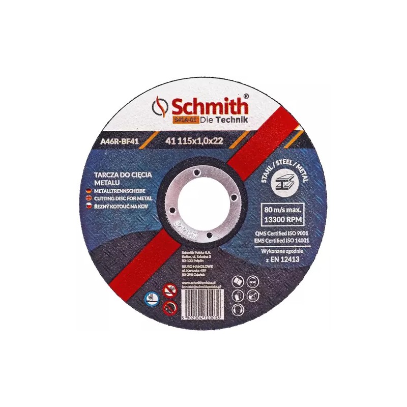 TARCZA DO METALU 115x1,0 Schmith