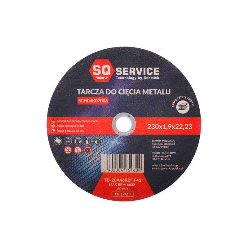 TARCZA DO CIĘCIA METALU 230x1.9 SQ