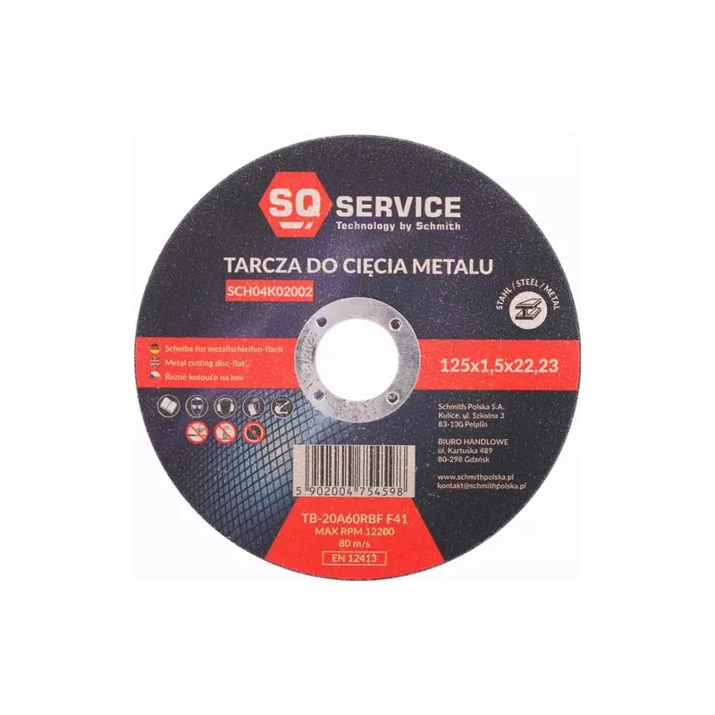 TARCZA DO CIĘCIA METALU 125x1.5 SQ