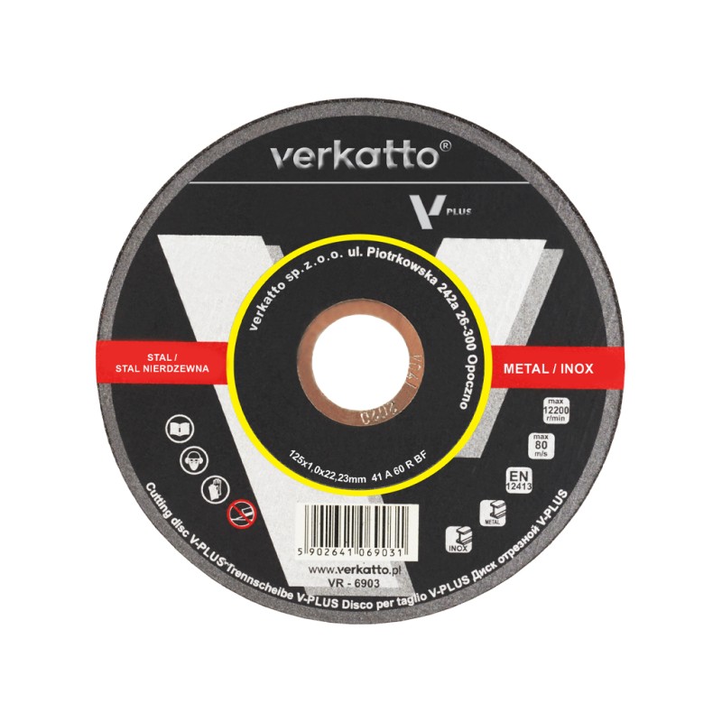 TARCZA DO CIĘCIA V-PLUS 125x1,0mm