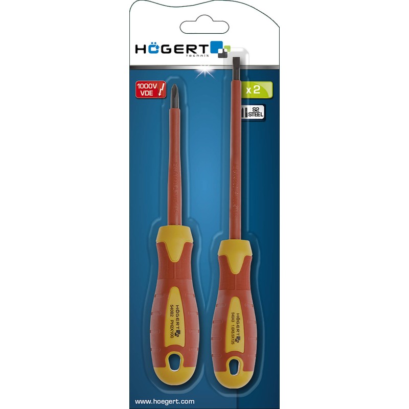 WKRĘTAKI IZOLOWANE 1000V STAL S2 ZESTAW 2 SZT