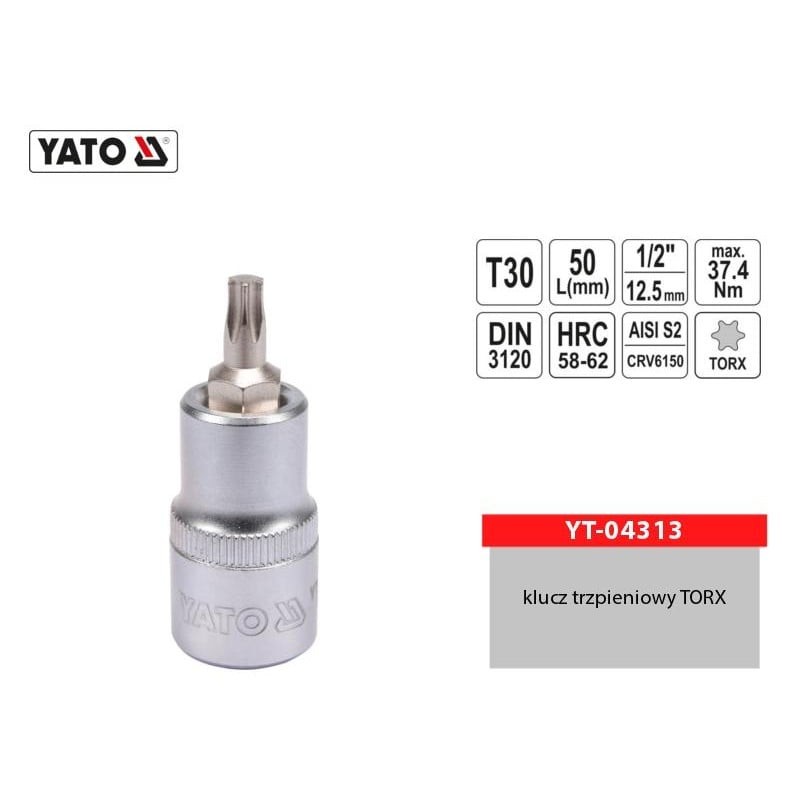 KLUCZ TRZPIENIOWY TORX T 30 1/2