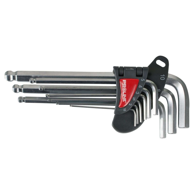 KLUCZE IMBUSOWE Z KULKĄ KPL 9 SZT1.5-10MM CV PROLINE