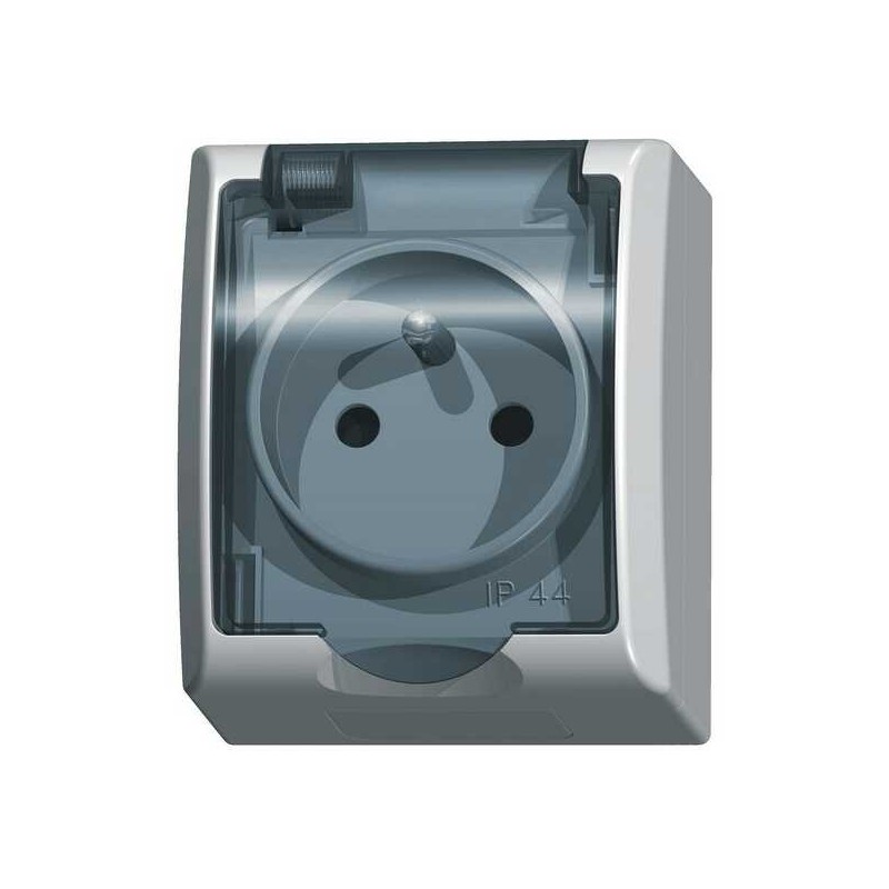 FALA GNIAZDO BIAŁE GNH-1HZ/00/D POJEDYNCZE HERMETYCZNE KLAPKA DYMNA IP44