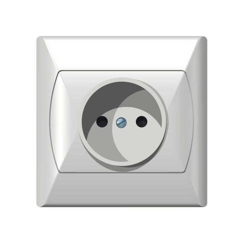 AKCENT GNIAZDO BIAŁE GP-1A/00 POJEDYNCZE B/U