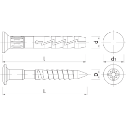 Kołek wbijany Koelner 8x60 mm [100 szt.]
