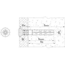 Kołek wbijany Koelner 8x60 mm [100 szt.]