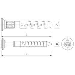 Kołek wbijany Koelner 8x60 mm [100 szt.]